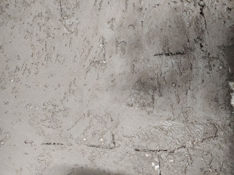 a detail of a mortared wall