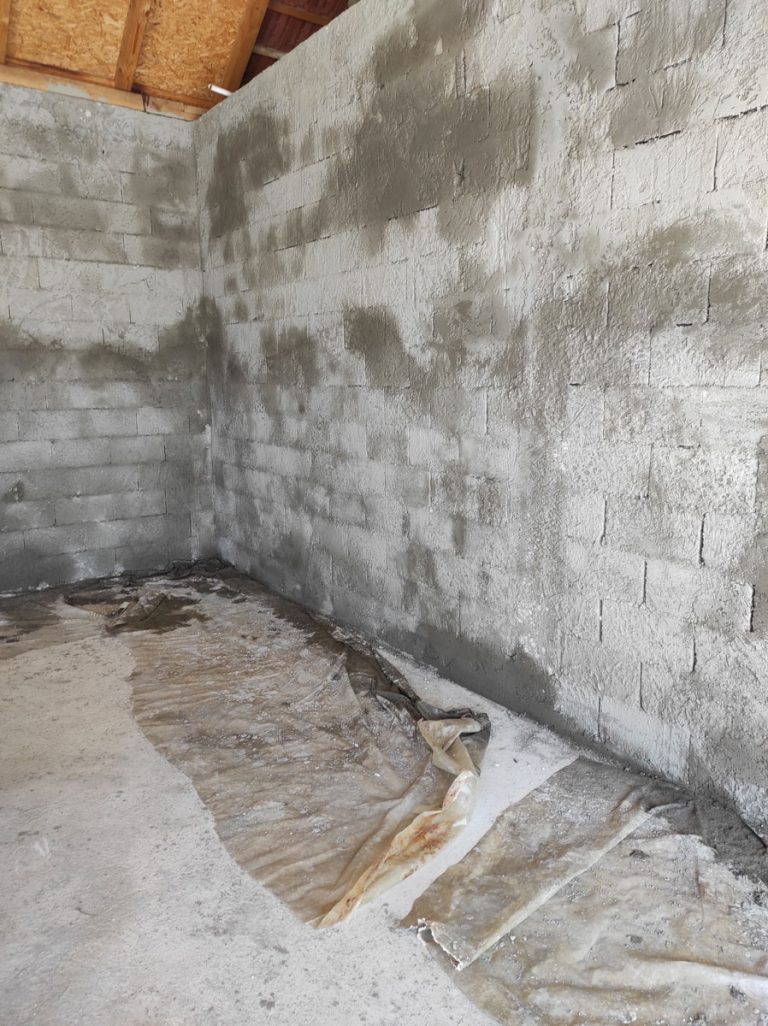 wall mortaring praparations