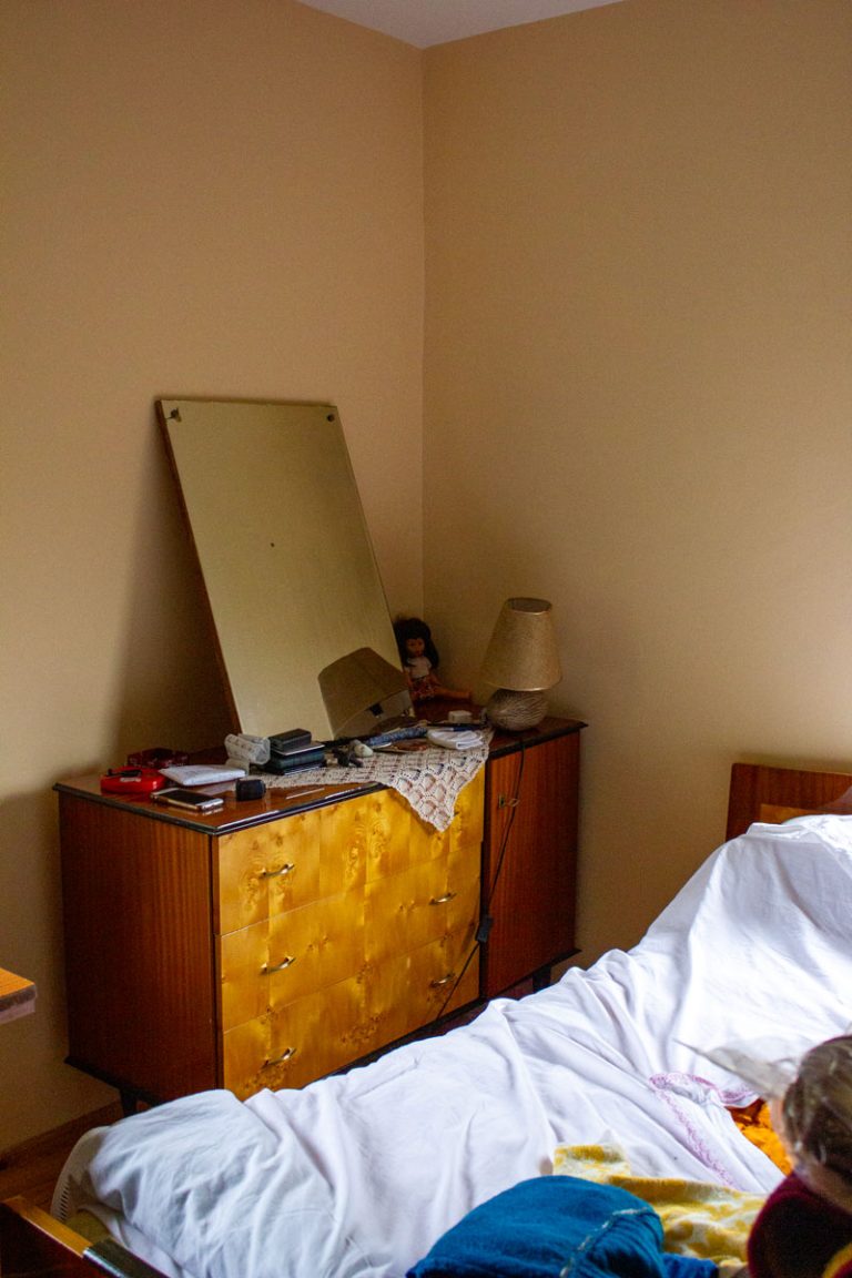 an old classic cabinet with mirror