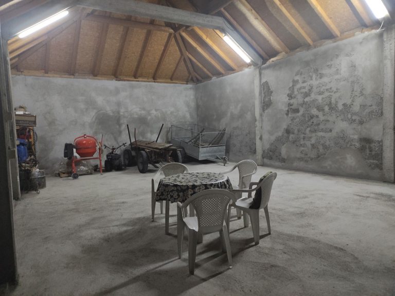 a garage interior and equipment