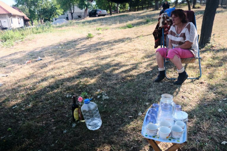 a woman in the shade