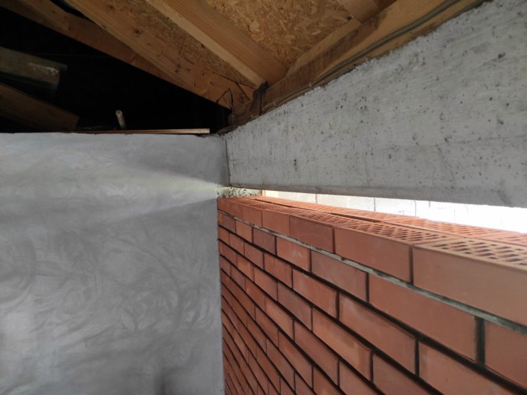 a brick wall building process