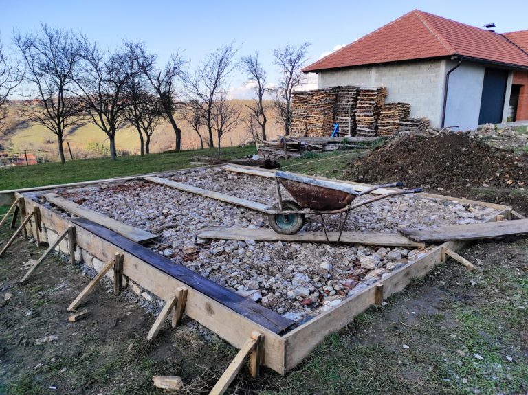 a cottage foundation building process