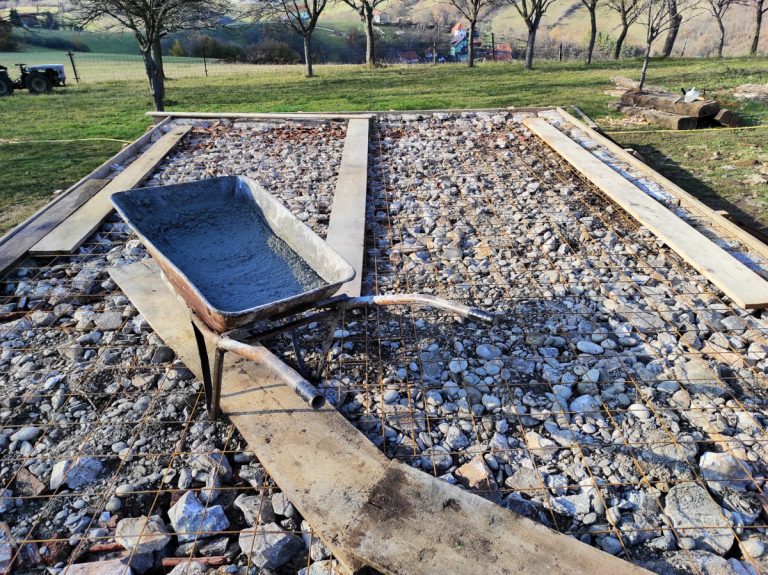 a cottage foundation building process