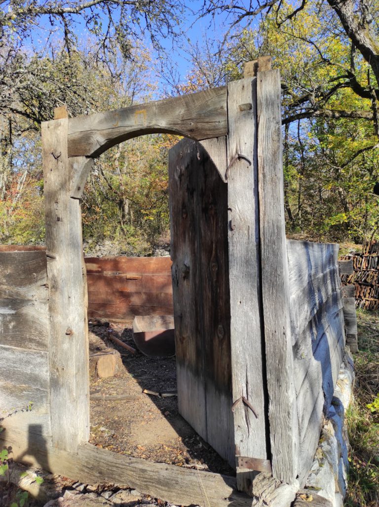 an old wooden cottage disassembling process