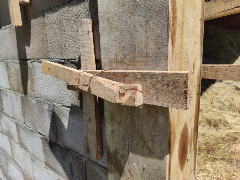 a wooden reinforcement