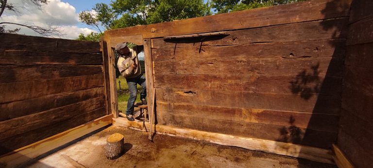 a new wooden cottage intarior