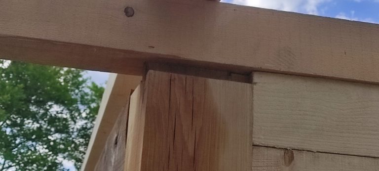 an old wooden cabin corner joint