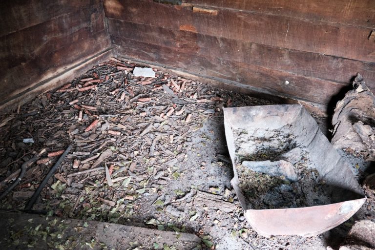 an old wooden cottage in nature detail