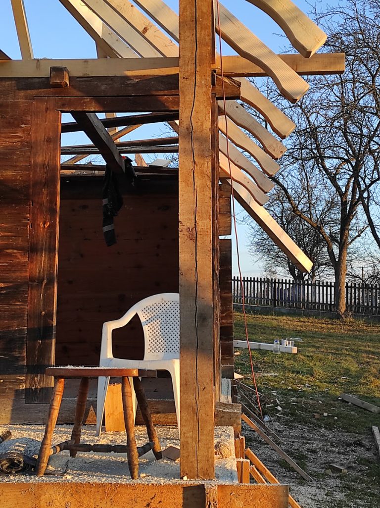 a new roof construction