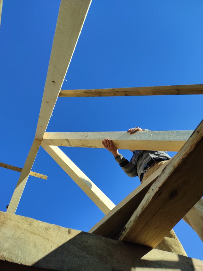 a new roof construction