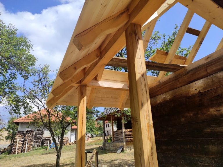 a new roof construction