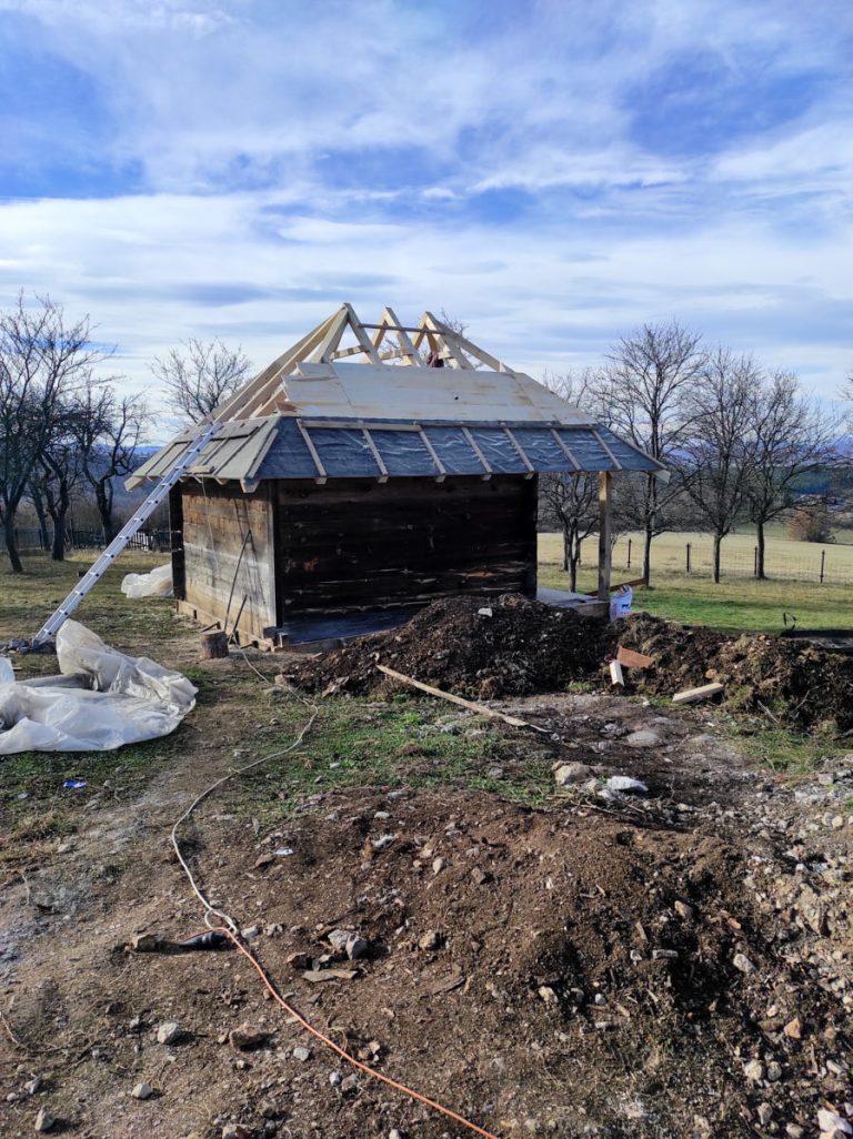 a new roof construction
