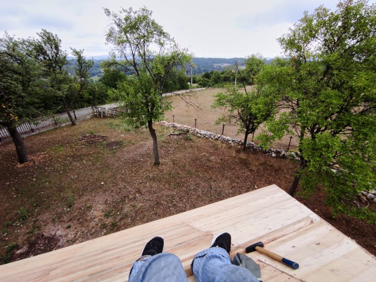a new roof construction