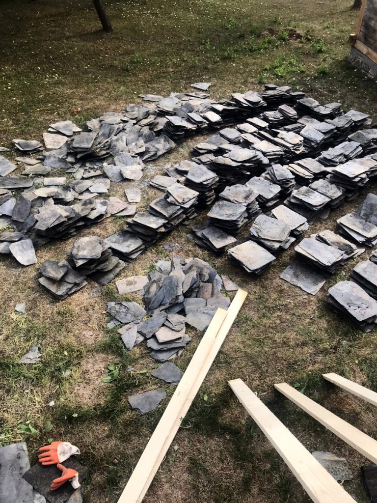 piles of slate