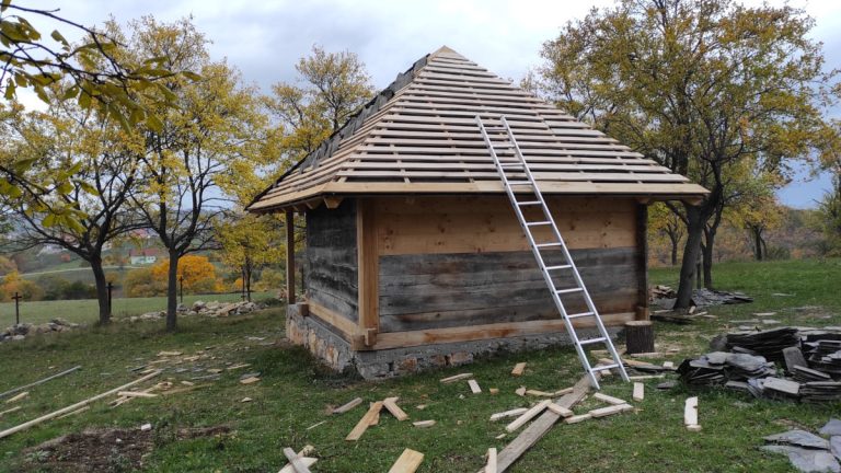 an old wooden cottage roof restoration