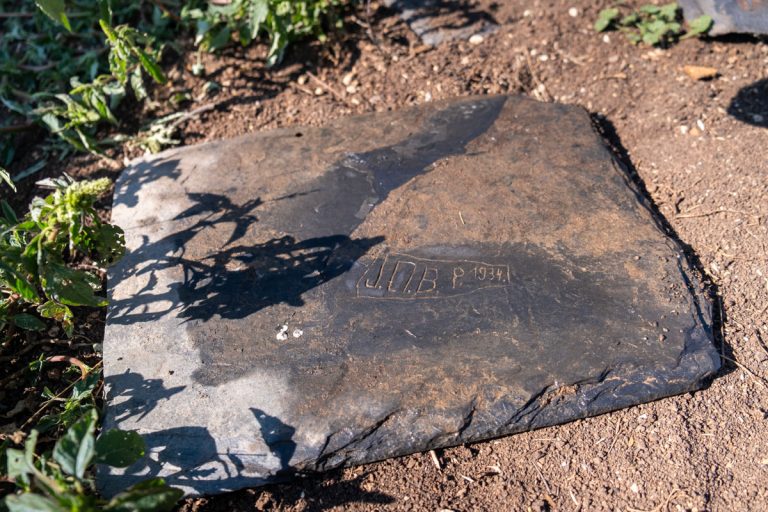 a slate with inscription