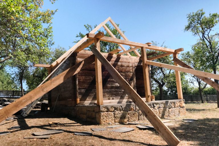 a new roof construction