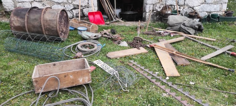 people cleaning the cellar