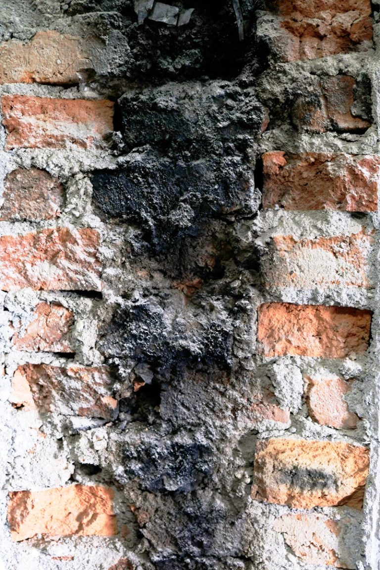 a brick wall detail