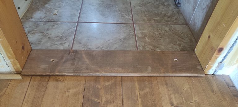 an installed doorstep