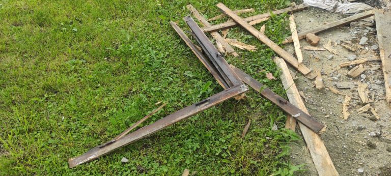 a leftovers of an old window