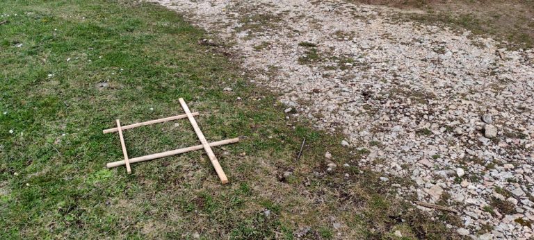 wooden sticks on the ground