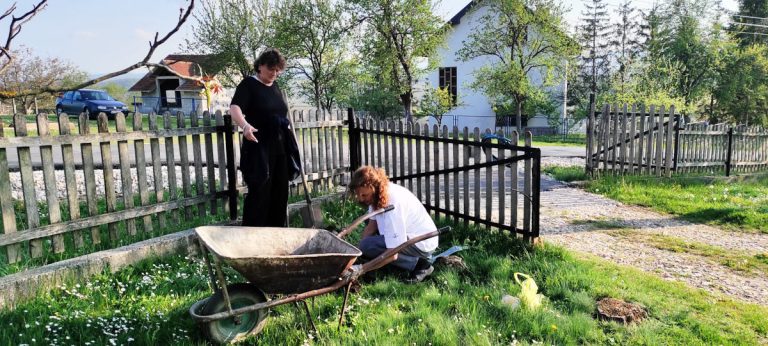 women planting a tree