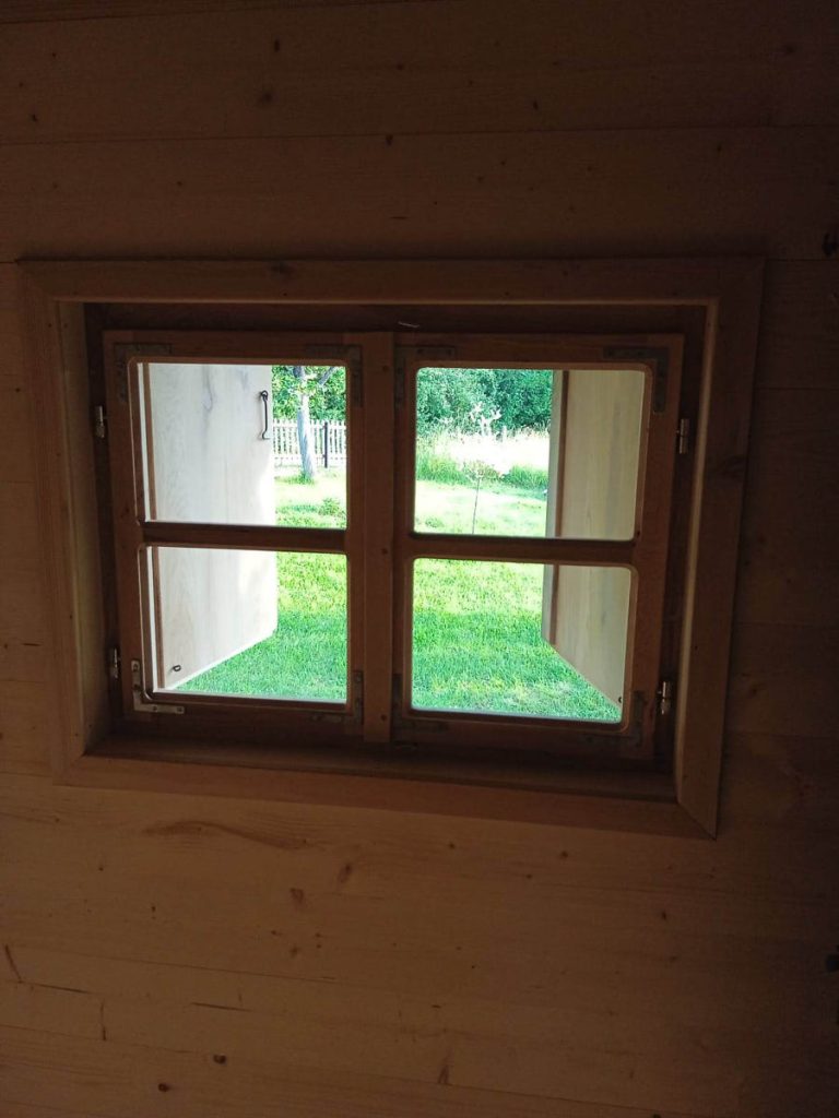 a new window in a cottage